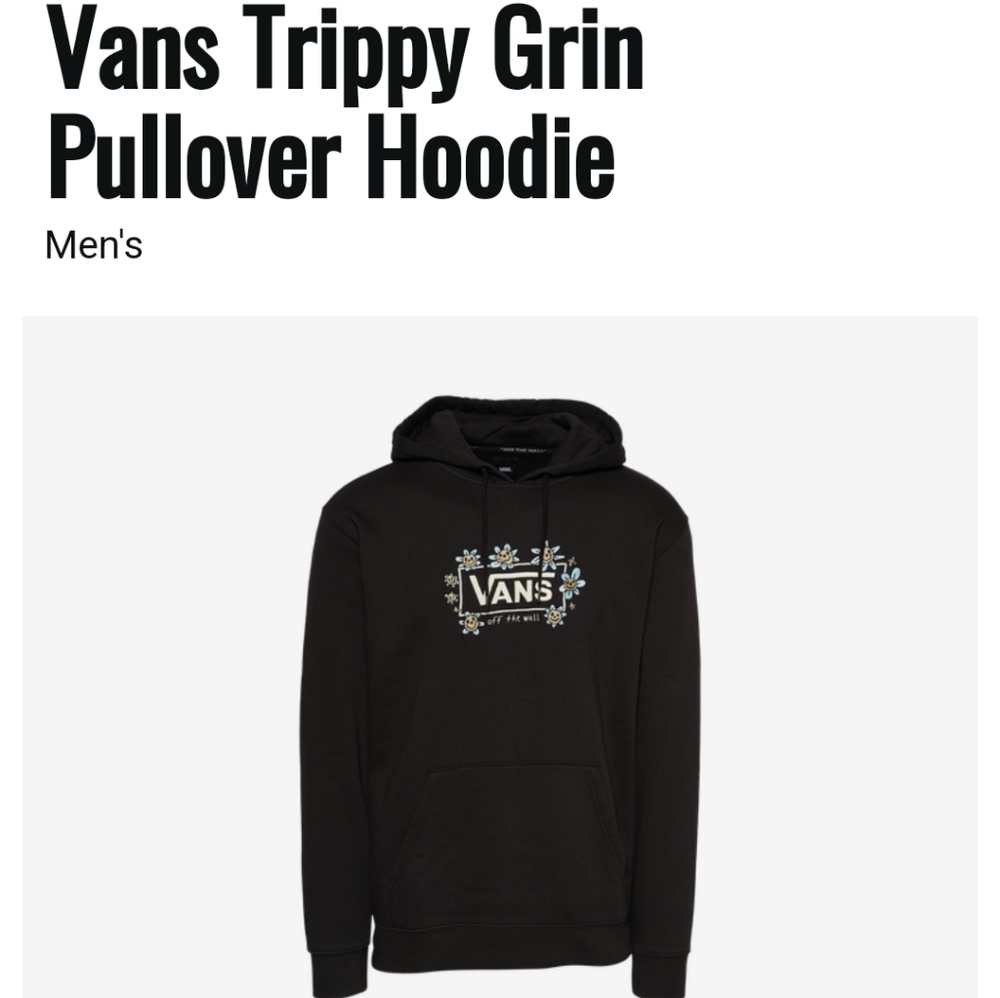 NWT Men's Vans Trippy Grin Hoodie - Picture 2 of 14